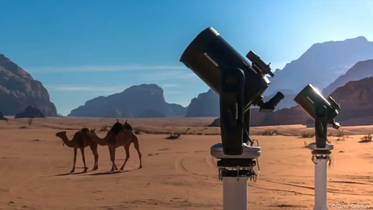 مشاهدة النجوم في الصحراء شواء
